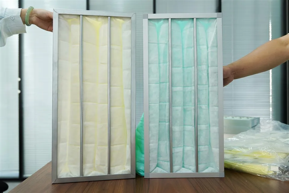 বায়ুচলাচল সিস্টেম অ্যালুমিনিয়াম ফ্রেম F7 F8 F9 পকেট এয়ার ফিল্টার